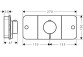 Modul thermostatisch Axor One, Unterputz, 1 odbiornik wody, Außenelement, schwarz matt