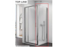 Seitenwand SanSwiss Top-Line (TOPF), 90x190cm, weißes Profil, transparentes Glas