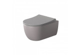 Becken WC hängend Massi Molis Grey 54x36 cm mit WC-Sitz mit Softclosing Slim Duro - szara