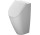 Urinal Duravit ME by Starck Rimless, 35x30cm, bezrantowy, Abfluss poziomy, otwory na pokrywę, wersja z muchą, powłoka HygieneGlaze, Farbe wewnętrzny weiß, Farbe zewnętrzny weiß jedwabny matt