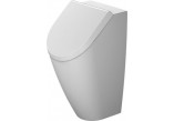 Urinal Duravit ME by Starck Rimless, 35x30cm, bezrantowy, Abfluss poziomy, otwory na pokrywę, wersja z muchą, weiß