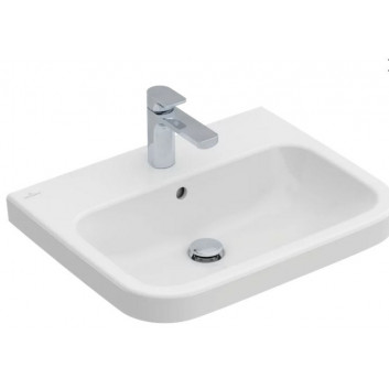 Villeroy & Boch Architectura Waschtisch, 600 x 470 x 180 mm, Weiss Alpin, z Überlauf, Nieszlifowany 