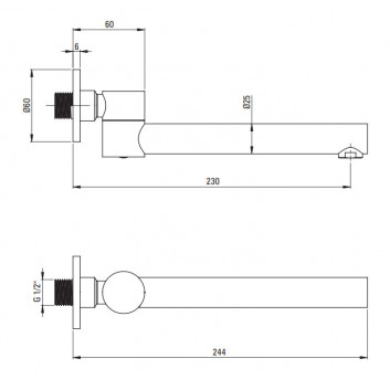 Deante Cascada Auslauf Wannen-Waschtisch- składana Chrom
