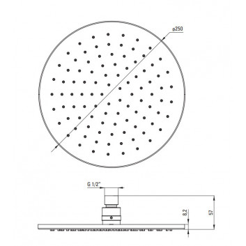 Brausekopf Deante Floks fi 300mm Stahl- sanitbuy.pl