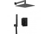 Dusch-Set Unterputz Deante Box Nero thermostatisch mit Kopfbrause 30 cm - schwarz matt 