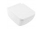 Set (Becken + WC-Sitz mit Softclosing SlimSeat) Villeroy & Boch Collaro Combi-Pack White Alpin, Becken bezrantowa, weiß