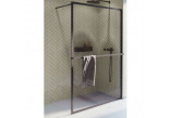 Duschwand typu Walk-In Riho Lucid GD400 90x200 cm, freistehend, Glas transparent mit Schicht Riho Shield, profil schwarz matt
