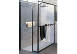 Duschwand typu Walk-In Riho Lucid GD400 120x200 cm, freistehend, Glas transparent mit Schicht Riho Shield, profil schwarz matt