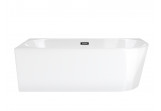 Eck-badewanne Corsan Intero 160 cm zur Wandmontage, links, z wykończeniem schwarz - weiß