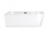 Eck-badewanne Corsan Intero 160 cm zur Wandmontage, links, z wykończeniem schwarz - weiß