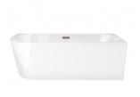 Eck-badewanne zur Wandmontage Corsan INTERO rechts 160 cm z wykończeniem różowe Gold - weiß