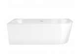 Eck-badewanne Corsan INTERO zur Wandmontage, links 160 cm z wykończeniem weißm - weiß