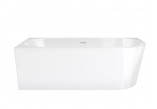 Eck-badewanne zur Wandmontage Corsan INTERO links 160 cm z wykończeniem weißm