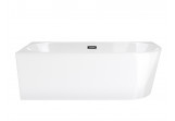 Eck-badewanne Corsan INTERO links 170 cm z wykończeniem schwarz - weiß