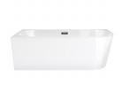 Eck-badewanne Corsan INTERO links 170 cm z wykończeniem schwarz - weiß