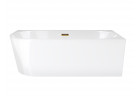 Eck-badewanne Corsan INTERO rechts 170 cm z szeroką krawędzią i wykończeniem złotym - weiß