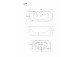 Badewanne zur Wandmontage freistehend Corsan Mono 160 cm z wykończeniem schwarz - weiß