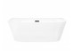 Badewanne zur Wandmontage freistehend Corsan Mono 170 cm z wykończeniem weißm - weiß