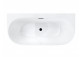 Badewanne zur Wandmontage freistehend Corsan Mono 170 cm z wykończeniem weißm - weiß
