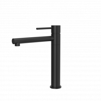 Armatur freistehend Corsan Lugo schwarz mit Drehauslauf