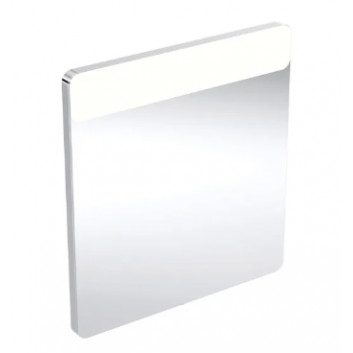Geberit Option Square Podświetlane Spiegel, B60cm, H65cm, T3.2cm, Beleuchtung u góry, Aluminium szczotkowane