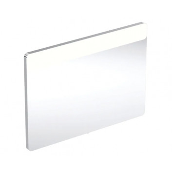 Geberit Option Square Podświetlane Spiegel, B70cm, H65cm, T3.2cm, Beleuchtung u góry, Aluminium szczotkowane