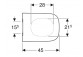 Geberit Smyle Square Wc-sitz, Halterung od góry, wolne opadanie, z wypinanymi zawiasami, zachodząca Deckel deski WC-