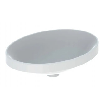 Geberit Variform Einbauwaschtisch, oval, B55cm, H17.8cm, T40cm, z Überlauf, ohne Hahnloch