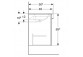 Geberit Selnova Square Set szafki pod umywalkę, z jednymi drzwiami, B60cm, H65.2cm, T50.2cm, lava, z umywalką meblową, cienki rant, z Überlauf