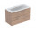 Geberit Selnova Square Set szafki pod umywalkę, z dwiema szufladami, 100x65.2x50.2cm, Walnuss hickory, z umywalką meblową, cienki rant, z Überlauf, mit Hahnloch