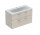 Geberit Selnova Square Set szafki pod umywalkę, z dwiema szufladami, 100x65.2x50.2cm, Walnuss hickory jasny, z umywalką meblową, cienki rant, z Überlauf, mit Hahnloch