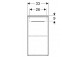 Geberit Selnova Square Schrank boczna, B33cm, H65cm, T29.7cm, z jednymi drzwiami, weiß