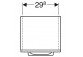 Geberit Selnova Square Schrank boczna, B33cm, H85cm, T29.7cm, z jednymi drzwiami, weiß