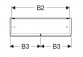 Geberit Selnova Square Spiegelschrank, B58.8cm, H85cm, T17.5cm, z dwojgiem Tür, weiß