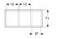 Geberit Smyle Square Wkład do szuflady, podział in Form von litery H, do szuflady dolnej, B32.3cm, H9.8cm, T20cm, lava