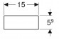 Geberit Smyle Square Wkład do szuflady, podział in Form von litery H, do szuflady górnej, B32.3cm, H5.9cm, T15cm, lava