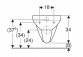 Geberit Selnova Compact Hängend Becken WC, Tiefspül-, B35.5cm, H34cm, T48cm, kurz, Rimfree