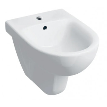 Geberit Selnova Compact Bidet hängend, B35.5cm, H34.5cm, T48cm, krótki, z Überlauf, mit Hahnloch