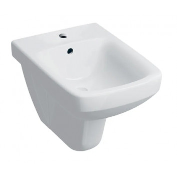 Geberit Selnova Bidet hängend, B35cm, H34.5cm, T53cm, z Überlauf, mit Hahnloch