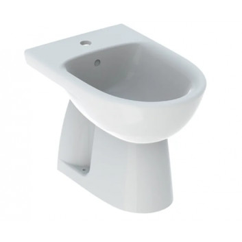 Geberit Selnova Bidet freistehend, B35.8cm, H39cm, T54cm, z Überlauf, mit Hahnloch