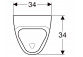 Geberit Alivio Urinal, B34cm, H57cm, T34cm, dopływ u góry, Abfluss do tyłu lub w dół