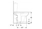 Geberit Selnova Comfort Stehend Becken WC do spłuczki nasadzanej, Tiefspül-, 36x46x67cm, podwyższona, Abfluss poziomy