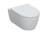 Set Wand-WC WC Geberit iCon 53x35,5 cm mit Schicht KeraTect, ukryte mocowania, Rimfree, mit Sitz WC- - weiß