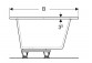 SELNOVA SQUARE asymmetrische Badewanne 160x100 cm, Abfluss z rechts strony