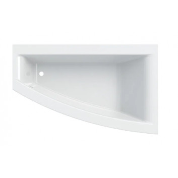 SELNOVA SQUARE asymmetrische Badewanne 160x100 cm, Abfluss z rechts strony - weiß
