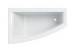 SELNOVA SQUARE asymmetrische Badewanne 170x105 cm, Abfluss z rechts strony - weiß
