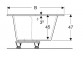 SELNOVA SQUARE asymmetrische Badewanne 170x105 cm, Abfluss z rechts strony - weiß