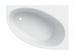SELNOVA asymmetrische Badewanne 140x100 cm, Abfluss von links strony - weiß