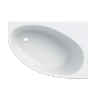SELNOVA asymmetrische Badewanne 140x100 cm, Abfluss z rechts strony - weiß