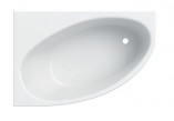 SELNOVA asymmetrische Badewanne 140x100 cm, Abfluss z rechts strony - weiß